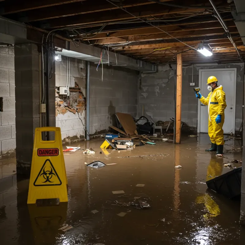 Flooded Basement Electrical Hazard in Coal Run Village, KY Property