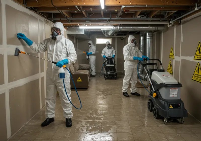 Basement Moisture Removal and Structural Drying process in Coal Run Village, KY